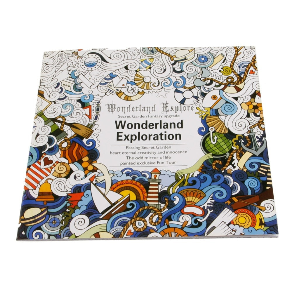 Wonderland Exploration adult coloring book